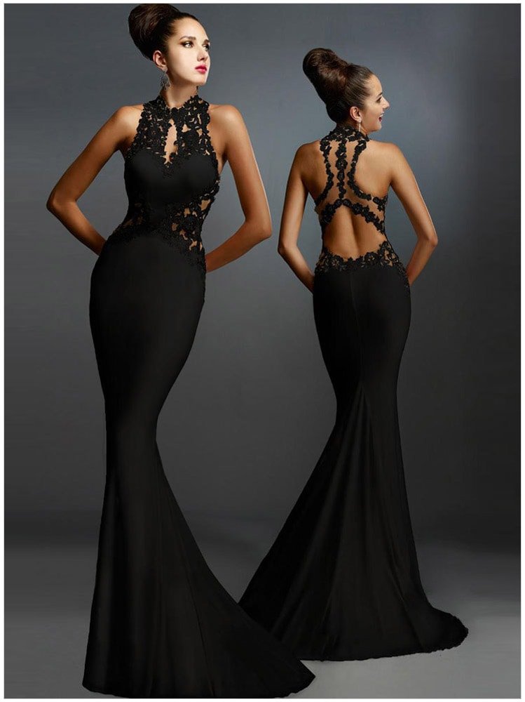 Elegant Black Dress - Homecare24