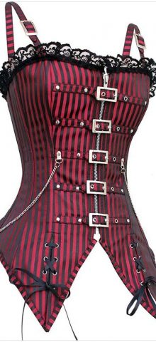Cheap Bustier Ladies Red Corset Tops