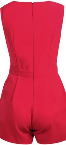 Hualong Sumer Front cross Red Fancy Rompers
