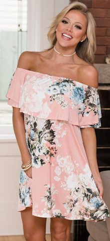 semi formal dresses floral