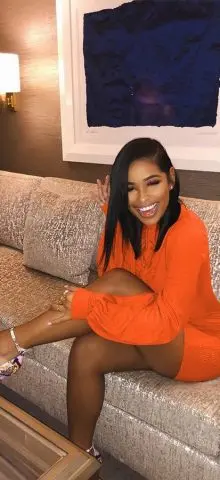 Hualong Club Sexy Fitted Long Sleeve Orange Cocktail Dress
