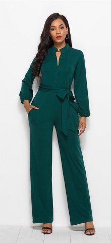 ladies green jumpsuit
