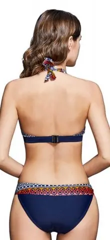 Hualong Sexy Two Pieces Printed Halter Neck Bikini