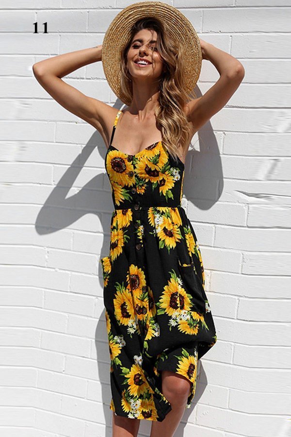 Button Front Dress with sleeveless and off the shoulder design