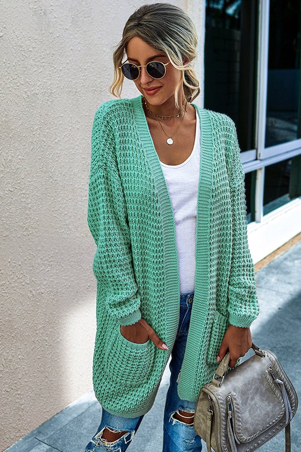 women's long knitted cardigans